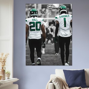 Breece Hall Sauce Gardner New York Jets Poster NFL Duo Wall Art