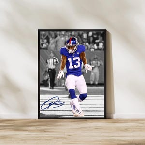 Odell Beckham Jr. Digital Art Print: New York Giants Man Cave Decor (Instant Download)
