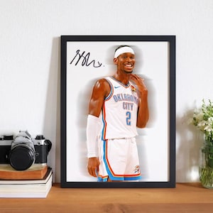 Shai Gilgeous-Alexander Poster: Oklahoma City Thunder Digital Art (Instant Download)