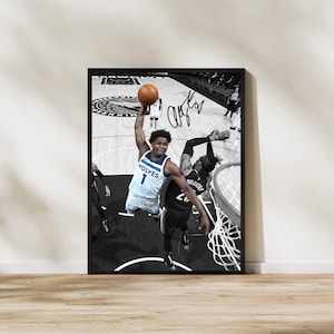 Anthony Edwards Timberwolves Poster: Digital Art Print, Man Cave Decor (Instant Download)