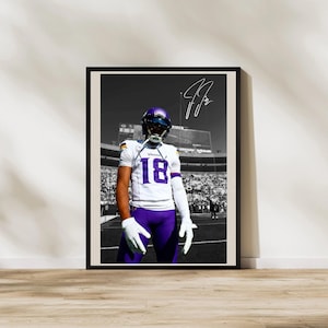 Justin Jefferson Digital Poster | Vikings Football Wall Art | NFL Sports Print | Digital Download | Man Cave Decor | JJettas Art