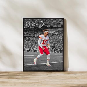 Patrick Mahomes Kansas City Chiefs Art : Poster Football Man Cave (téléchargement numérique