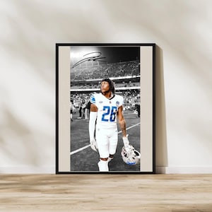 Jahmyr Gibbs Detroit Lions Art Print: Football Man Cave Decor (digitale download)
