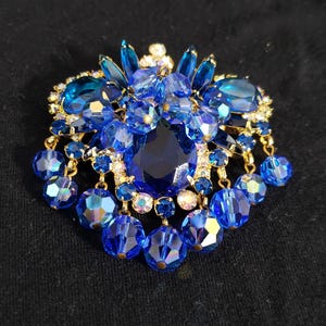 Juliana Blue Brooch - Etsy