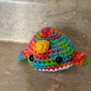 Rainbow Narwhal Amigurumi