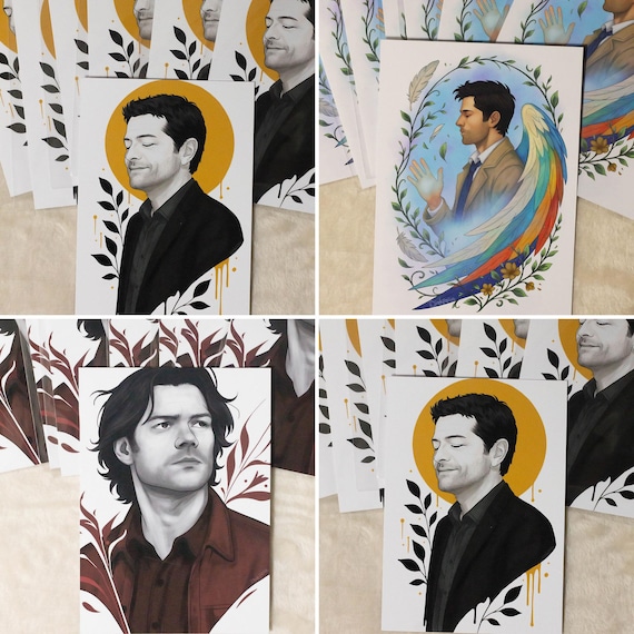 Supernatural Art Prints | Peaceful Misha, The Quiet Radiance, Jared Sam | High-Quality Fan Art on Premium Matte Paper | Multiple Sizes