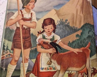 Vintage 1944 Heidi Book: Illustrated Hardcover Edition