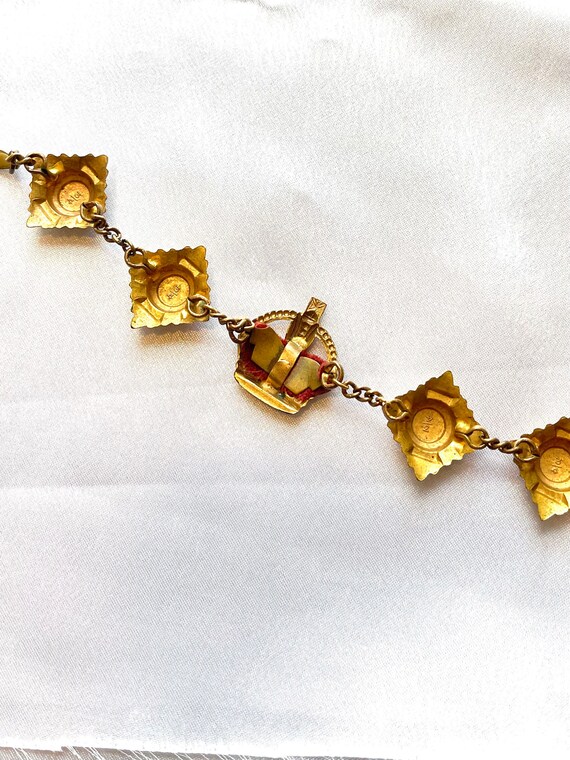 1920s Victorian Crown Panel Bracelet - image 3