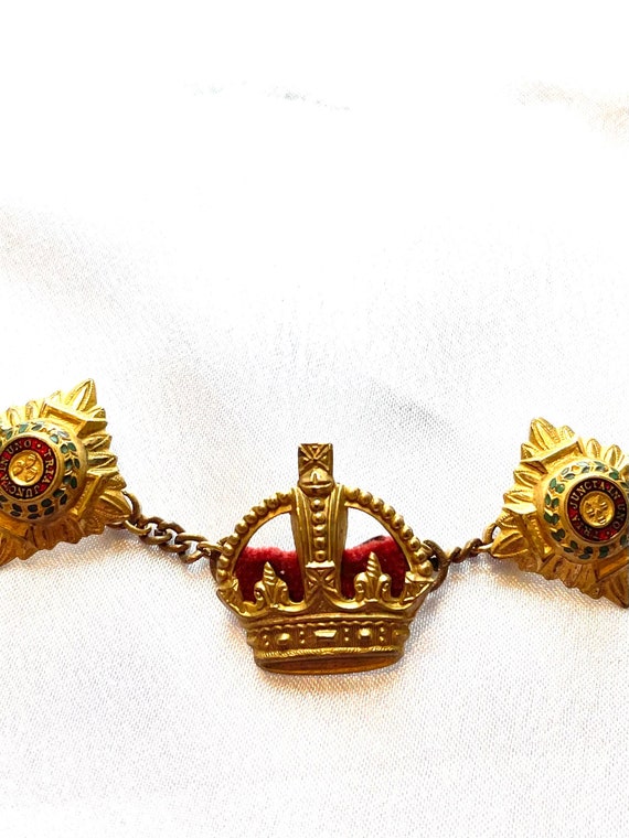 1920s Victorian Crown Panel Bracelet - image 2