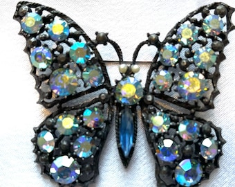 Vintage Signed Weiss Butterfly Brooch