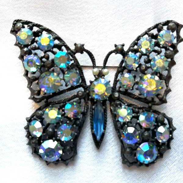 Vintage Signed Weiss Butterfly Brooch