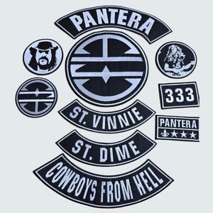 Pantera Embroidered Patch Set: Cowboys From Hell, St. Vinnie & St. Dime