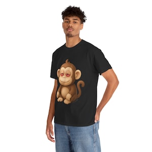 Stoned Monkey Tee, Funny Animal T-Shirt, Chill Ape Shirt, Lazy Monkey Top, Carefree Gorilla Gift, Hilarious Primate Tee, Relaxed Chimpanzee