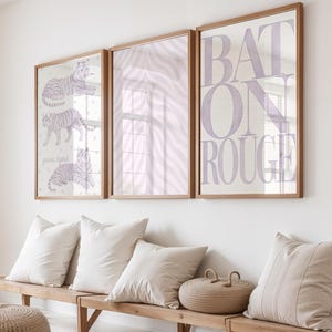 Printable Louisiana State University Purple College Prints Wall Art LSU Dorm Room Decor Preppy Aesthetic Trending Wall Art Digital Download