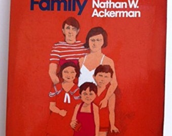 Tratando a los atribula-mente una familia por Nathan W Ackerman 1966, libro de la vendimia, tapa blanda, psicología, lectura, cubierta anaranjada