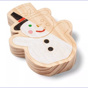 DIY Wood Snowman Crafting Supplies, Unfinished Wood Snowman, DIY Wood supplies, DIY activity, Unfinished wood, Freestanding Wood Snowman