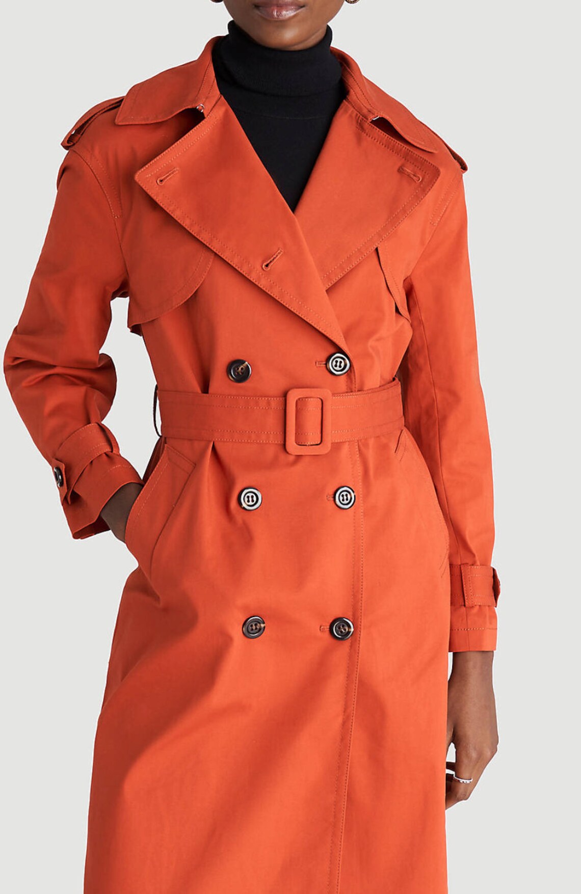 Rustic Orange Pumpkin Spice Trench Coat Autumn Jacket Cute Etsy