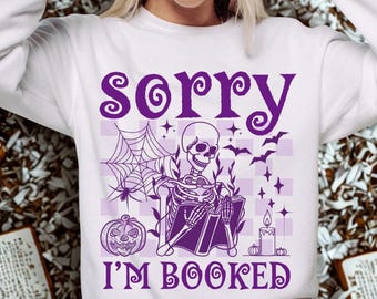 Funny Halloween Skeleton PNG: Book Lover Clipart (Digital Download)