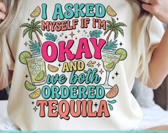Citazione divertente sulla tequila PNG, grafica per festa a tema margarita tropicale (download digitale)