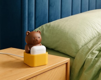 3D Printed AirPods Charging Dock Designed As An Adorable Honey Bear – USB-C & Lightning