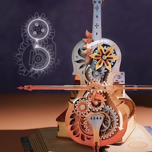 DIY Symphony ROKR 3D Wooden Puzzle – Mechanical Music Kit AMK63M