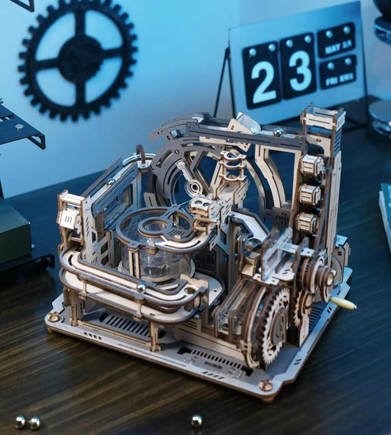 ROKR スペースポート マーブルランパズル 3D木製STEMモデルキット - 日本