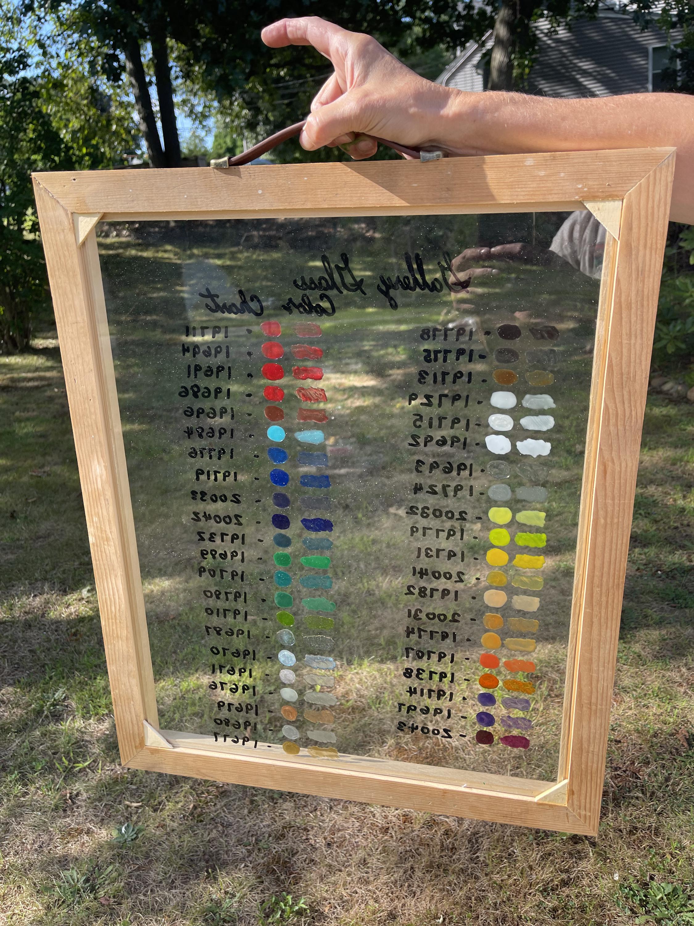 Gallery Glass Color Chart – Faux Stained Glass, Framed Window Art