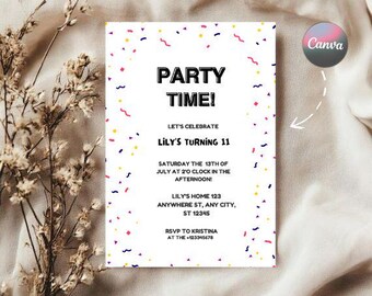 Espresso Martini Birthday Invitation Template, Classy Cocktail Party Invite (Digital Download)