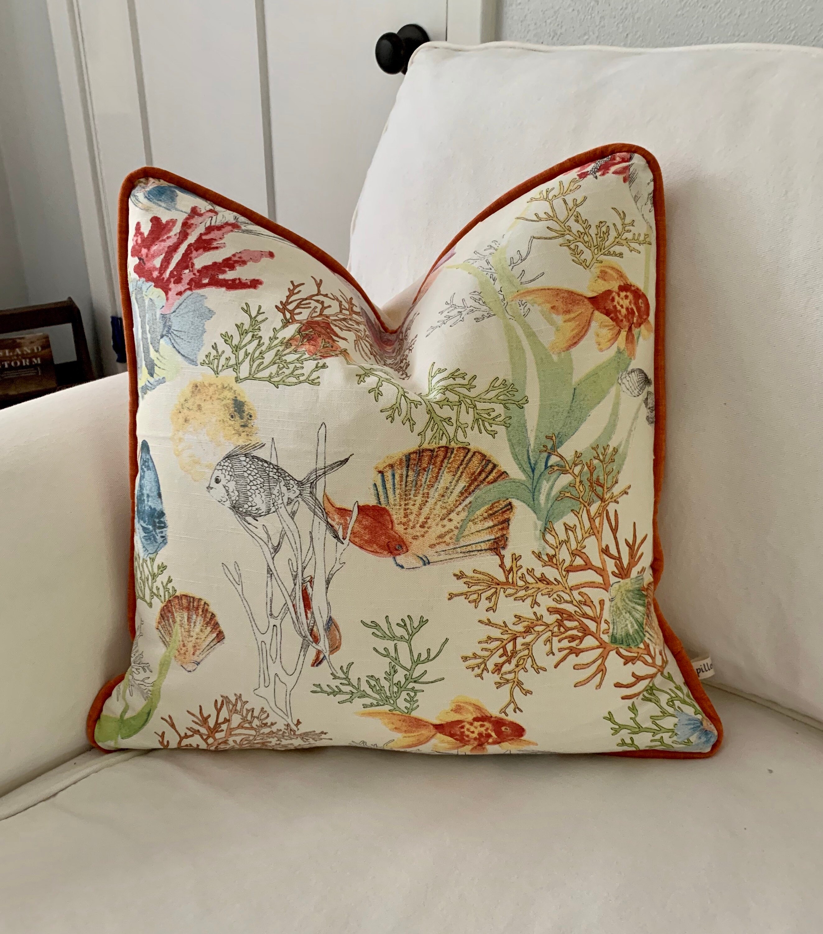 Tropical fish pillow cover pillow with fish coastal decor Etsy