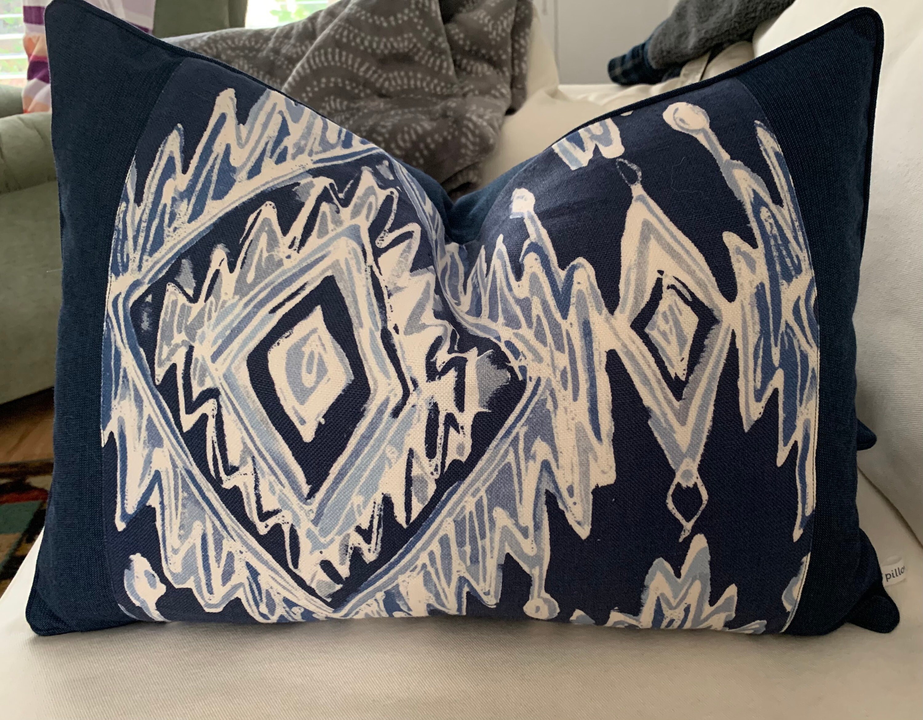 Southwest Pillow Cover Southwestern Decor Blue and White Etsy UK