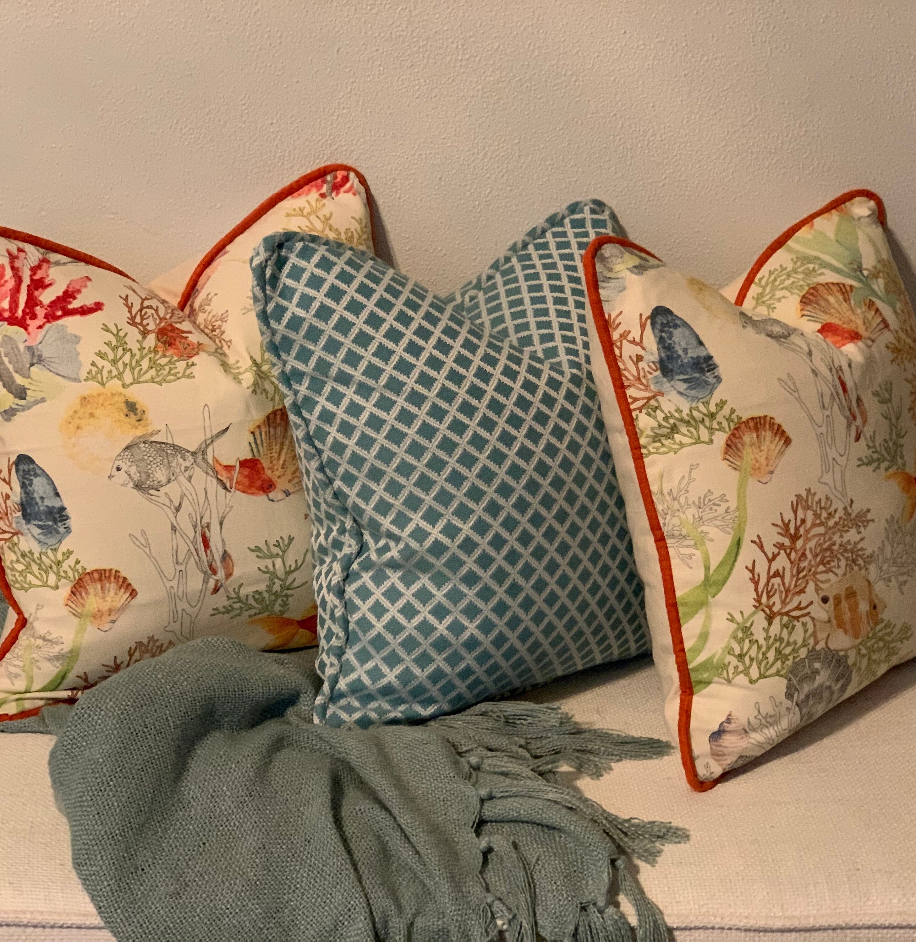 Tropical fish pillow cover pillow with fish coastal decor Etsy