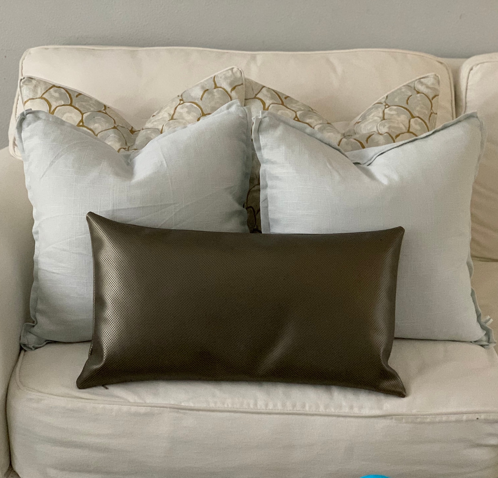 Vinyl Pillow Cover Bronze Pillow Housewarming Gift Manly Etsy