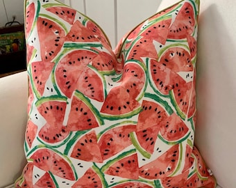 Watermelon Pillow Cover Indoor/Outdoor Seasonal Decor, Patio Accents,  Unique Summer-Themed Gift Idea