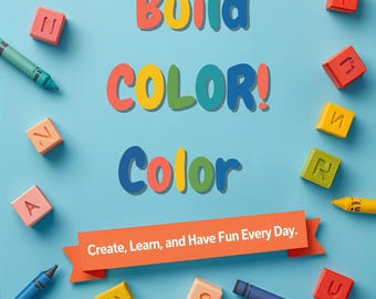 Building Blocks Poster: ABCs, Numbers, Shapes, Preschool Wall Art (Digital Download)
