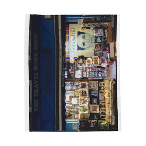 Velveteen Plush Blanket - Notting Hill Movie in London Real Location, Soft Throw, Cozy Bedspread, Movie Night Decor, British Film Lover Gift