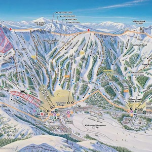 Carte des pistes de ski de Kirkwood