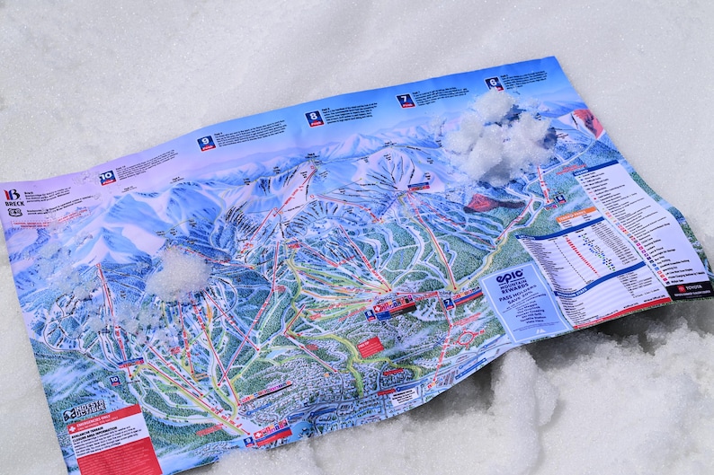 Interactive Keystone Map Keystone Ski Map on Blackback Fabric - Etsy