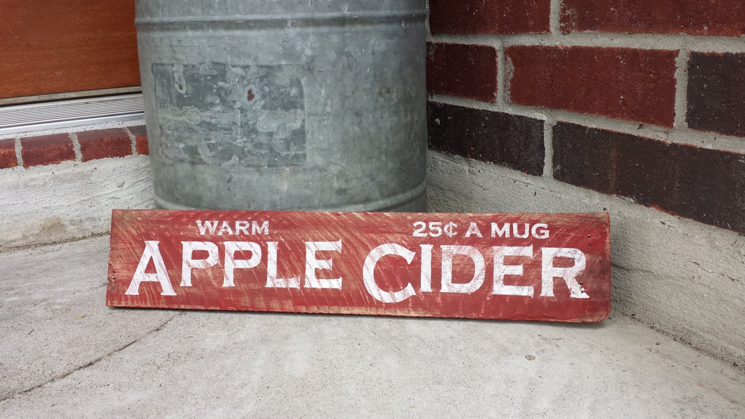 Apple Cider Sign Rustic Reclaimed Wood // Warm Apple Cider Etsy