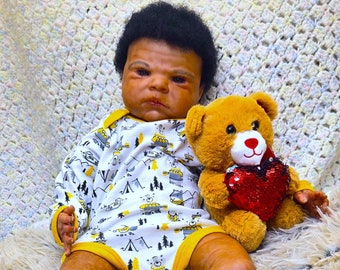 Reborn baby boy doll ethnic newborn OOAK Ready to Ship realborn