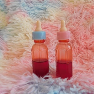 Reborn baby doll MICRO preemie fake blood bottle vampire werewolf fantasy photo prop OOAK Ready to ship