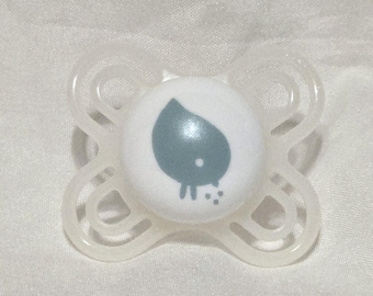 Reborn Baby Preemie green bird pacifier Full Magnetic or Putty You Choose Ready-to-ship OOAK