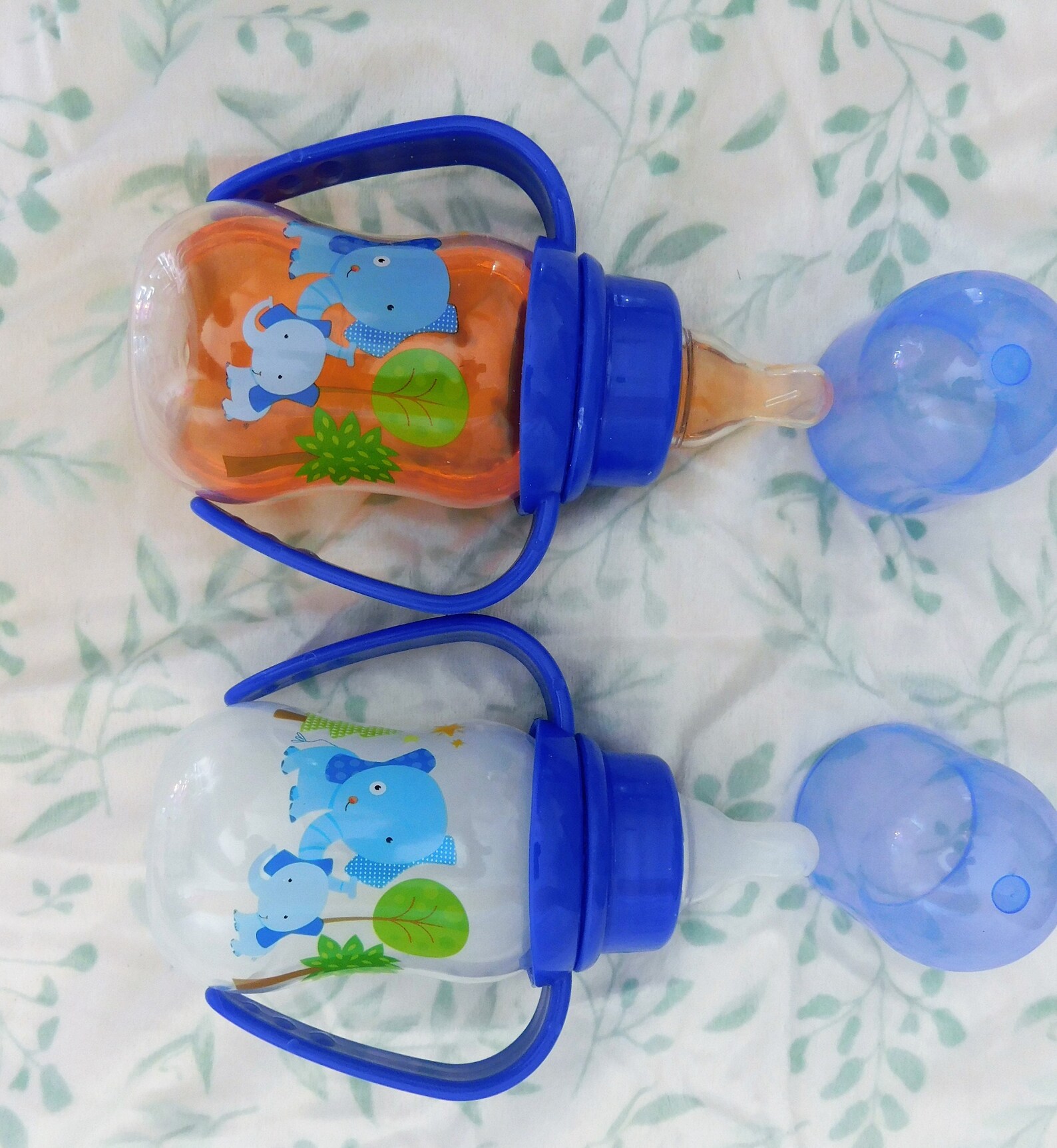 Reborn Baby Doll Bottles Set of 2 Dark Blue Elephant Faux Fake Etsy
