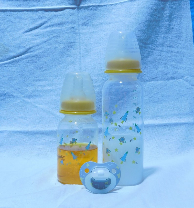 Reborn Baby Doll Bottles Fake Milk and Juice With Pacifier Etsy
