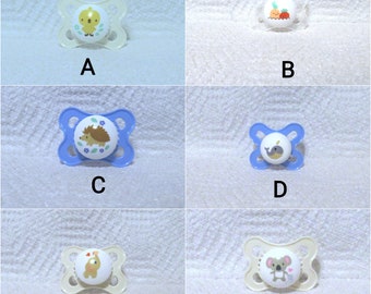 Reborn Baby pacifier Full Magnetic or Putty You Choose Preemie size animals stars Ready-to-ship OOAK