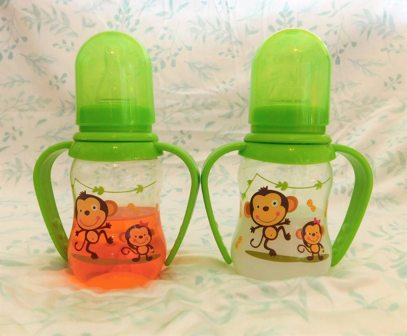 Reborn Baby Doll Bottles Set of 2 Green Monkey Faux Fake Milk Etsy