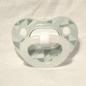 Reborn Baby pacifier Gray w shapes Full Magnetic or Putty You Choose Ready-to-ship OOAK