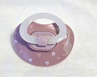 Reborn Baby pacifier pink with kangaroos Full Magnetic or Putty You Choose Ready-to-ship OOAK