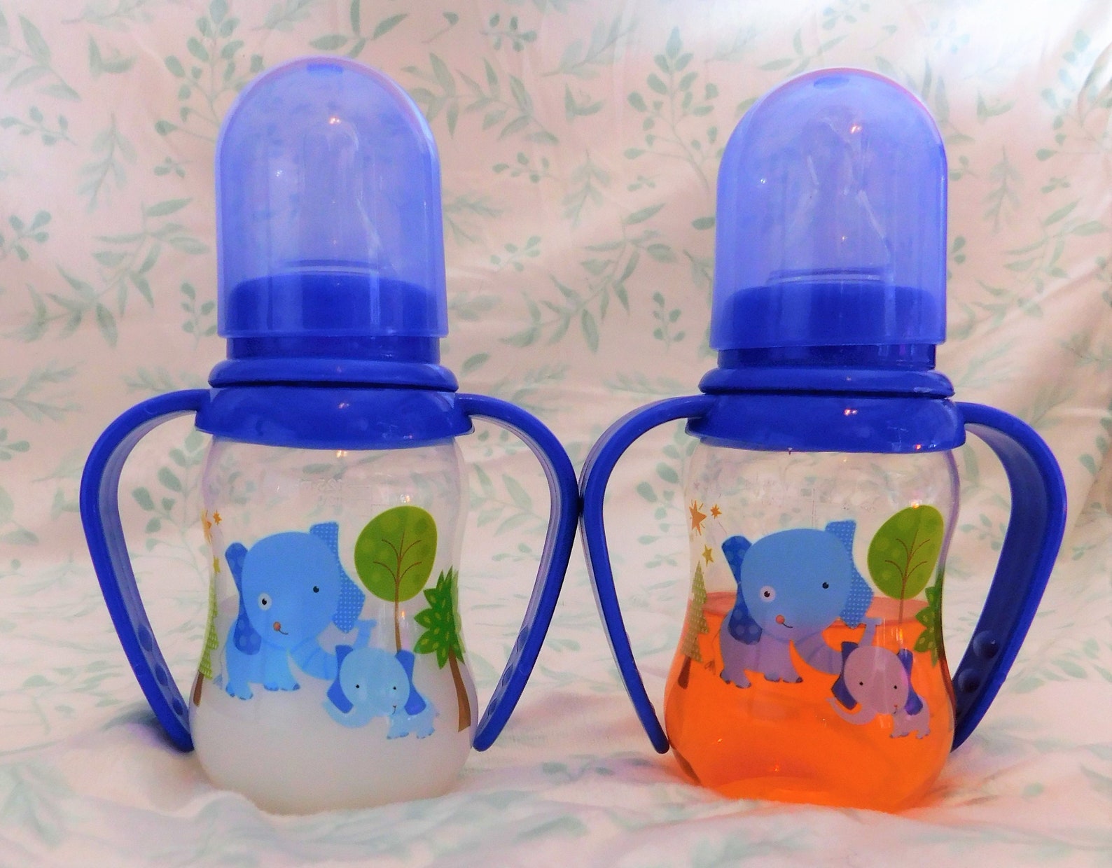 Reborn baby doll bottles set of 2 dark blue elephant Faux Fake Etsy