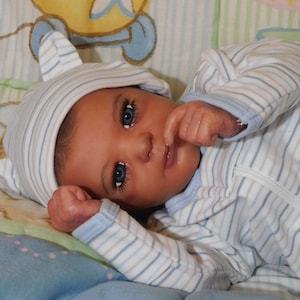 Reborn Preemie baby boy doll ethnic newborn OOAK Ready to Ship realborn