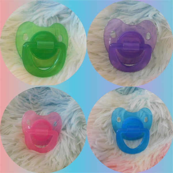 Reborn Baby pacifier Magnetic or Putty You Choose Blue Purple Pink Green Ready-to-ship OOAK